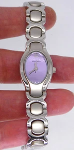 Sekonda Ladies Dress Watch Silver Tone Brushed/Chrome Bracelet Lilac Oval Dial - Picture 1 of 13