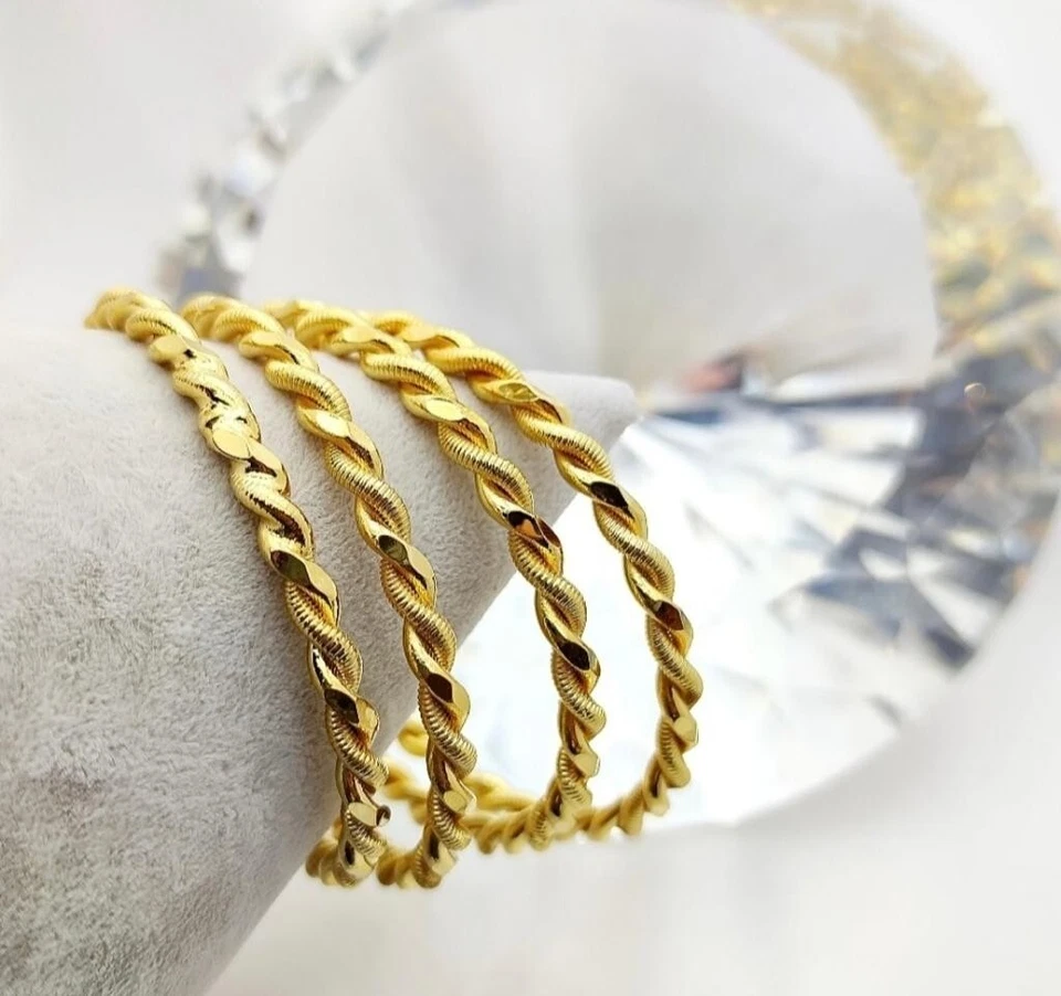 Bilezik Burma 22 Karat Altin Kaplama Gold Armreifen Taki Kina Trabzon Schmuck - Bild 1 von 1