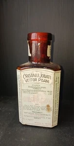 Farmaceutica Farmacia Collezionismo Vintage Bottiglia Vettor Pisani Cristalli - Foto 1 di 4