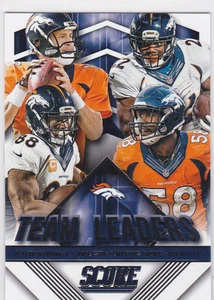 PEYTON MANNING VON MILLER Quad DENVER BRONCOS INSERT CARD Super Bowl 50 Champs!! - Picture 1 of 2
