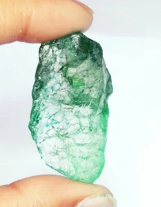 Natürlicher grüner Smaragd ungeschliffen grob 65,42 ct loser Edelstein zertifiziert Smaragd Edelsteine - Bild 1 von 8