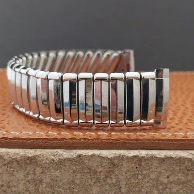 Correa de reloj vintage de acero inoxidable JB Champion Edgewood de 19 mm 18 mm de la década de 1950 sin usar Foto 1 de 4