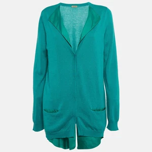 Bottega Veneta Green Cashmere and Silk Layered Cardigan M - Picture 1 of 10