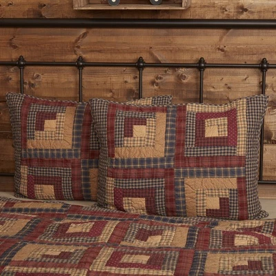 Rustic Standard Sham Red Patchwork Millsboro Cotton Bedroom Decor VHC Brands - Изображение 1 из 4