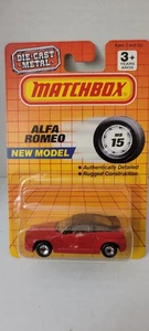 1990 MATCHBOX SUPERFAST MB 15 RED ALFA ROMEO SZ NEW ON CARD - Picture 1 of 2