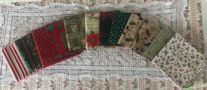 Christmas Fabric Collection Angels Gold Stars Holly Quilting Sewing Studio - Picture 1 of 5