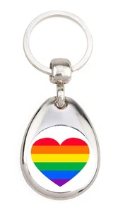 LGBTQ Herz - Schlüsselanhänger aus Metall - Bild 1 von 4