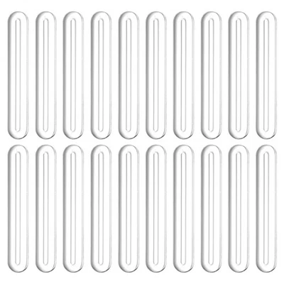 Wandschutz vor Möbeln, klare Silikon-Gummipuffer, 10cm x 16mm x 5mm, 20 Stück - Bild 1 von 4