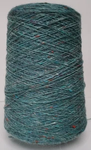 2ply Luxury Mohair / Merino Tweed Knitting Wool Cone Blue Tupilo - 340g (2711-F) - Picture 1 of 5
