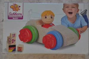 Eichhorn - Constructor Maxi Rennauto, 10-tlg., Holz-Konstruktions-Set - Neu - Bild 1 von 2