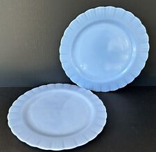 PYREX Delphite Blue Glass Pie Crust (2) Round Serving Platter Plates 12" Canada
