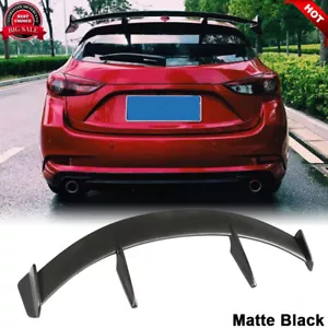 For Mazda 3 Axela Hatchback 2014-2019 Rear Roof Spoiler Window Wing Matt Black - Foto 1 di 13
