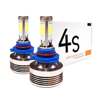 A1 2x 4S HB3 9005 LED Headlight Premium Kit 80W 8000LM 4-Side Crystal White Bulb - Picture 1 of 7