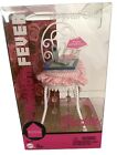 Barbie Fashion Fever Kryształowe krzesło Różowo-białe Poduszka i telefon komórkowy 2005 NRFB