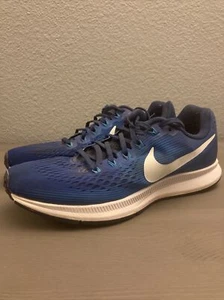 Nike Air Zoom Pegasus 34 Men Size 10 Blue Running Shoes Sneakers 880555-413 - Picture 1 of 8
