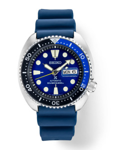 Seiko SRPD43 Steel 45 mm Sunray Blue Dial Diver Silicone Automatic Men's Watch