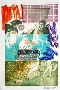 Robert Rauschenberg Lithograph COA Original Signed Op Numbered By Hand 180 Ex - Picture 1 of 12