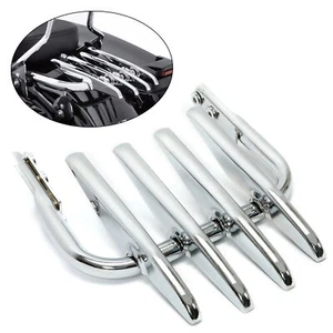 Chrome Stealth Luggage Rack For Harley Electra Street Glide Road King FLHX FLHT - Picture 1 of 10