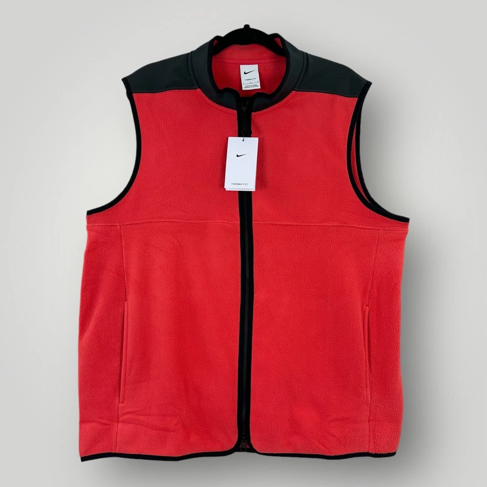 NUEVO $65 Nike Therma-Fit Victory Polar Rojo Chaleco de Golf para Hombres L DA2905-631 NUEVO CON ETIQUETAS Foto 1 de 4