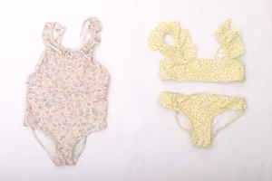 RYLEE + CRU Floral Bikini + Swimsuit LOT Sz 4/5 - Picture 1 of 4