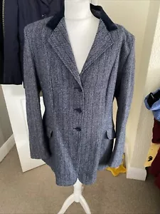 Giacca tweed donna Caldene tweed blu navy/arancione a righe/comp 42 (16-18) - Foto 1 di 19