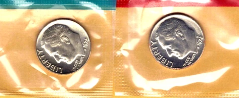 1972 P  D  S ROOSEVELT DIME In Mint Cello + PROOF (3 Coins) Cover