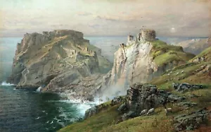 Tintagel Painting by William Trost Richards Art Reproduction - Picture 1 of 3