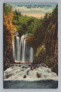 Rough Lock Falls Little Spearfish Canyon Black Hills South Dakota Postcard - Picture 1 of 2