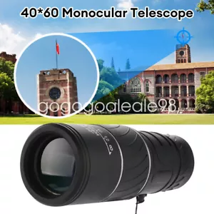 Portable Night Vision 40x60 Zoom Monocular Travel Camping Monocular Telescope - Picture 1 of 19