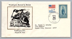 Washington Burned by British Washington DC 1814 Commemorative 1977 Postal Cover - Picture 1 of 2