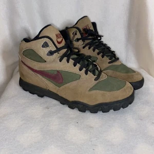 Vtg Nike ACG Caldera 90s Suede Hiking Boots RARE Brown Plum Swoosh Womens 9 - Picture 1 of 12