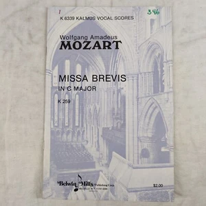 Rare Vintage 1980 "MISSA BREVIS" in C Major W. A. MOZART Kalmus Vocal Score K 6339 - Bild 1 von 24