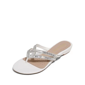Women's Sparkly Flip Flops Fashion Rhinestones Slides Sandals Thong Sandals - Picture 1 of 26
