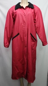 Vintage Misty Harbor Women's Any Weather Slicker Trench Coat Red Size L - Picture 1 of 7