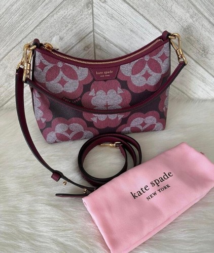 Kate Spade SPADE FLOWER monogramma reece piccola borsa a tracolla ~ Nuova con etichette~