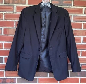 Chaps Black Two Button Blazer Boys Size 14 Regular 14R - Picture 1 of 3