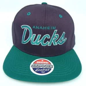 SOMBRERO GORRA Z ANAHEIM DUCKS NHL DE COLECCIÓN GUIÓN SNAPBACK RETRO 2 TONOS NUEVO! PURO/CERDOS - Imagen 1 de 5