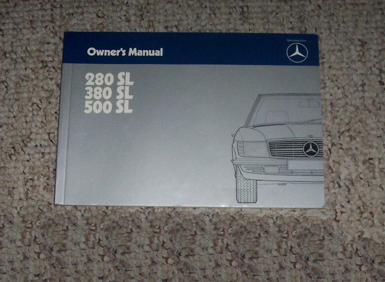 Mercedes Benz 280SL 380SL 500SL 280 380 500 1984 manual de usuario del operador del dueño Foto 1 de 1