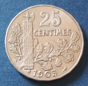 - FRANCE - 25 CENTIMES 1905 - UNCIRCULATED - Picture 1 of 2