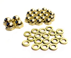 Harley Shovelhead rocker box valve cover brass acorns Old-Stf acorn kit - Picture 1 of 3