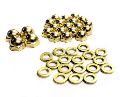 Harley Shovelhead rocker box valve cover brass acorns Old-Stf acorn kit - Image 1 of 3