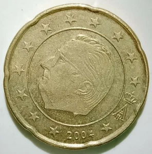 Belgium 20 Euro Cent 2004 Error Coin rare unique extra metal collectable rar - Picture 1 of 9