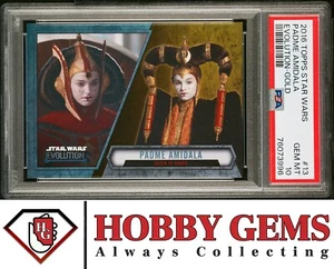 PADME AMIDALA PSA 10 2016 Star Wars Gold Evolution #13 24/50 Pop 1 - Picture 1 of 2