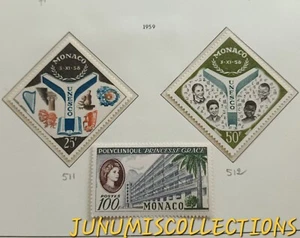 TIMBRE MONACO n°511/513 MH charnière!!! refA509 - Picture 1 of 1