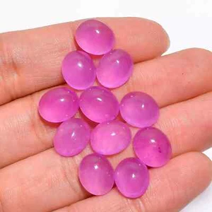 Natural Lavender Jade Oval Shape Flat Back Cabochon Wholesale Gemstone - Picture 1 of 10