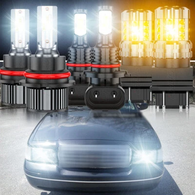 Faro LED alto/bajo + luz antiniebla + luz intermitente Fit Ford Crown Victoria 2002-2005 Foto 1 de 4