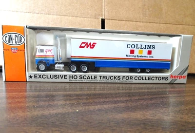 HO CON-COR Tractor and Moving Van Trailer Collins Moving Company  #0004-001021 - Image 1 of 3