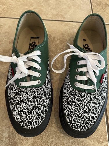 FA Awesome x Vans taglia 9 verde nero giallo ottime condizioni skate