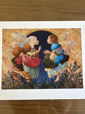 James Christensen Artist Two Angels Discussing Botticelli S/N Print #162/2950 - Image 1 of 2