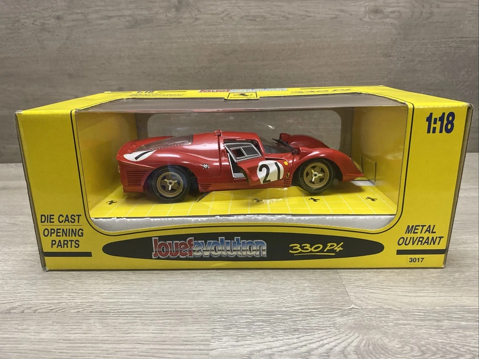 Vintage Jouef Evolution 1967 Ferrari 330 P4 Race Car Red #21 DieCast 1/18 scale - Image 1 of 4